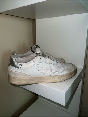 White and Silver p448 Sneakers